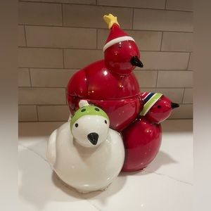 Oneida Frosty Feathers Cookie Jar